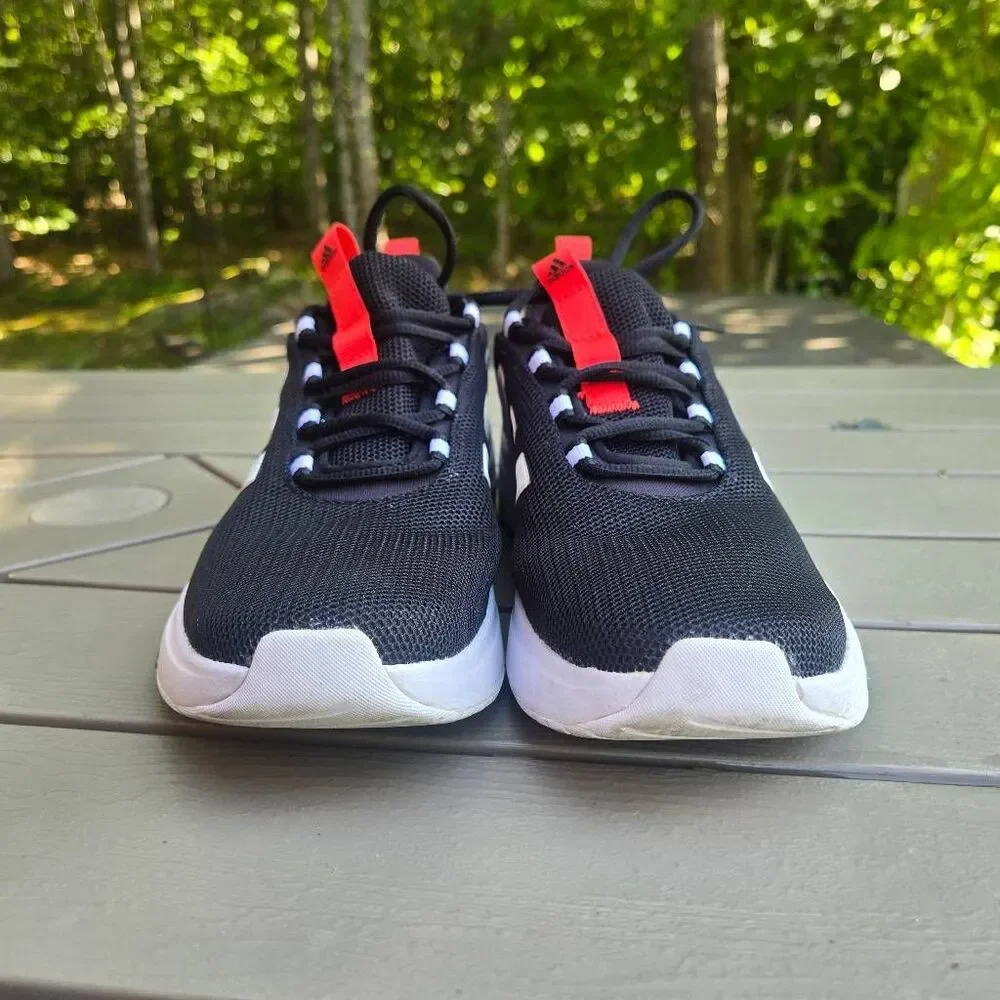 ADIDAS RACER TR23 BLACK WHITE RED mens size 7.5 running sneaker